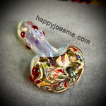 Silver Fume W/Color Head Handpipe