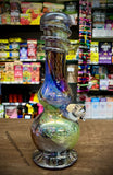 10” Bulb W/Thick Hat/Crown Soft Glass Waterpipe