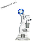 6” Rock Glass Single Perc Bent Neck Waterpipe