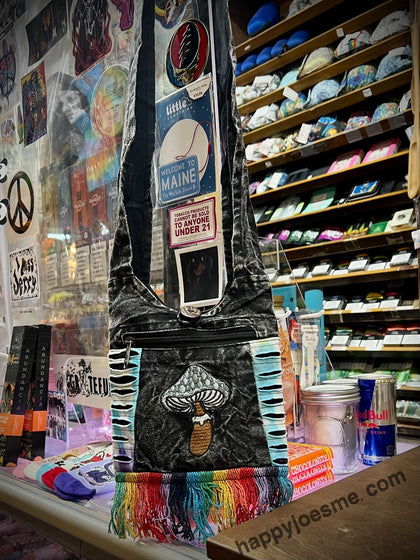 Multicolor Fringe Hippie Mushroom Bag