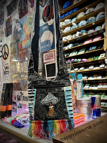 Multicolor Fringe Hippie Mushroom Bag