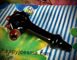 Black Handpipe W/Flower Marble