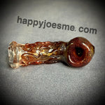 Burgundy Frit Octopus Handpipe