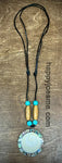 Abalone shell White Center Adjustable Necklace