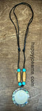 Abalone shell White Center Adjustable Necklace