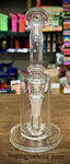 7" Our Glass Slight bent Neck Waterpipe w/Showerhead Perc