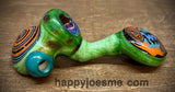 Zig-Zag Green Dry Laying Bubbler