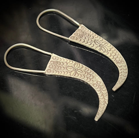 Tribal Flower 925 Sterling Silver Earrings