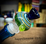 14mm Male Hourglass Multicolor Swirl Slide