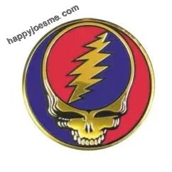Grateful Dead Steal Your Face Medium 1.5" Round Metal Stick