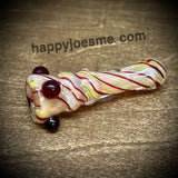 Multicolor Canework Thick Glass Chillum