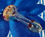 Silver Fume W/Color Head and Bumps Handpipe