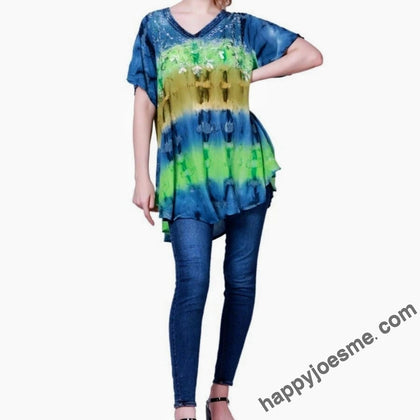 Women’s Tie Dye Embroidered Top