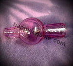 Clear Pink Bubble Glass Carb Cap