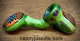 Zig-Zag Green Dry Laying Bubbler