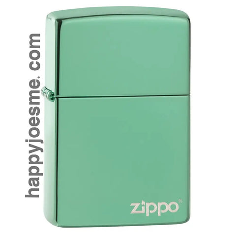 Zippo- 28129ZLb Hi Pol Green W/Zippo Logo Lighter