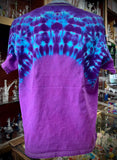 Rainbow Center Mandela on Half Blue/Purple Crinkle Size-Adult XL