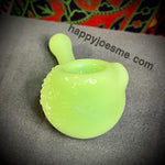 Slime Green Textured Frit Hammer Handpipe