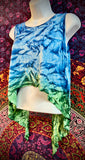Blue/Green Tie Dye Crop Top