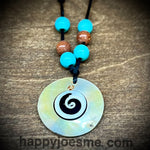 Abalone Shell Spiral Adjustable Necklace