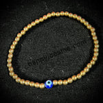 Gold Beaded Evil Eye Bracelet