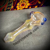 Gold Fume Blue Accents Handpipe