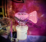 14MM Male Clear Pink Slide with Handle