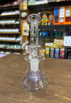 7" Hourglass Bent Neck Single Perc Waterpipe