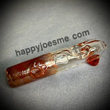 Puppy Love Burgundy Frit Glass Steamroller
