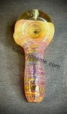 Pink/Yellow/Cream Wrap & Rake Fume Handpipe W/Honeycomb Front by Pharo