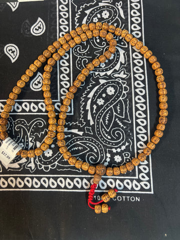 Hindu Natural Rudraksha Mala Rosary 108 Beads