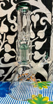 14” Rock Glass Single Perc Teal Beaker Waterpipe