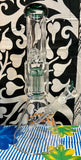 14” Rock Glass Single Perc Teal Beaker Waterpipe