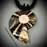 Abalone shell necklace On Seed bead Chain