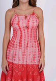 Tie Dye Sleeveless Night Out Beach Dress