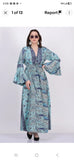 Floral V Neck - Maxi Dress - Bell Sleeves