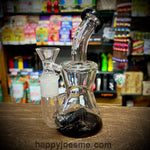 7” Rock Glass Inline Perc Bent Neck Waterpipe