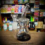 7” Rock Glass Inline Perc Bent Neck Waterpipe