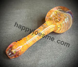 Pink/Yellow/Cream Wrap & Rake Fume Handpipe W/Honeycomb Front by Pharo