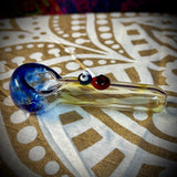 4” Color Frit Head W/Design On Top Handpipe