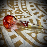 4” Color Frit Head W/Design On Top Handpipe