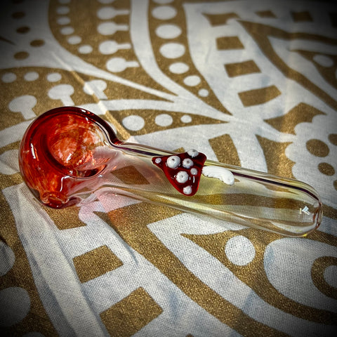 4” Color Frit Head W/Design On Top Handpipe