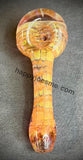 Pink/Yellow/Cream Wrap & Rake Fume Handpipe W/Honeycomb Front by Pharo