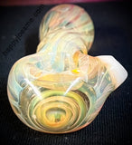 Silver/Gold Fumed Swirl Handpipe