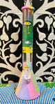 14” Silicone/Glass W/Art Beaker Waterpipe