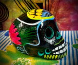 Black with Multicolors/Bird Sugar Skull Talavera pottery