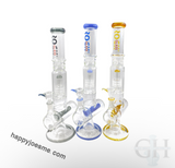 16” Rock Glass Dual Perc Tunnel Waterpipe