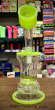 Perk Tech Slightly Bent Neck W/ Slime Green Fritted Disc Perc