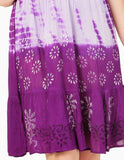 Tie Dye Sleeveless Night Out Beach Dress