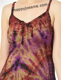 Women’s Tie Dye Sleeves Spaghetti Strap Party Dress